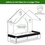 Topika Window Bird Feeder with 5 Strong Suction Cups, Clear Acrylic