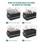 Topika - Car Cooler Box Insulated Storage Bag, Foldable Car Trunk Organiser