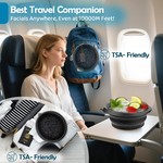 Topika Facial Ice Bath Bowl with Built-In Ice Tray, Foldable Black