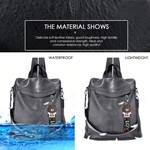 Topika - Leather Backpacks for Ladies, Shoulder Satchel Bag with Anti-Theft