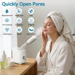 Topika Nano Facial Steamer with 360 Rotating Nozzle for Home Spa Skincare