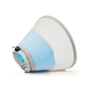 Soft Cat Cone Collar for Recovery, Anti-Lick, Waterproof Mesh blue