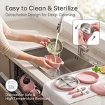 Topika 304 Stainless Steel Silicone Baby Feeding Set - 6 Piece