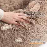 TopikaPet - Furry Donut Pet Bed for Dogs and Cats, Soft & Supportive, S/M/L