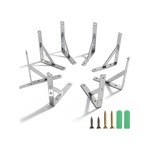 Topika Floating Shelves Brackets Stainless Steel Concealed Support 8Pcs Set