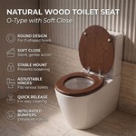 Topika - Toilet Seat with Soft-Close Hinges, Round Toilet Lid