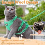 TopikaPet - Adjustable Cat Harness and Leash Set for Walking, Anti-Escape