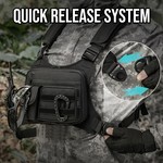 Topika Tactical Chest Bag & Holster Set Durable Water-Resistant Nylon Pack