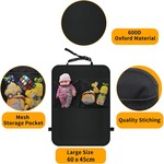 TopikaAuto - 2 Pack Car Organizer Kick Mats, Waterproof Back Seat Protector