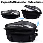 Motocentric Motorcycle Tail Bag, Helmet Backpack Motorcycle Rear Seat Bag