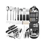 Topika - Camping Kitchen Set 27 Piece Portable Camping Utensil Set With Bag