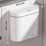 Topika - Trash Bin with Lid - Rubbish Bins for Kitchen - Hanging Garbage Can