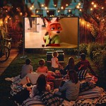 Topika - Projector Screen 120 Inch Projection Screen With Stand Portable
