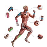 4 Rolls Kinesiology Tape Breathable Elastic Kinesiology Therapeutic Tape