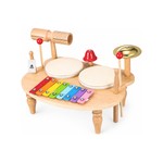 Topika Wooden Toddler Drum Set Montessori Musical Instruments for 1-9 years