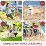 Topika Dog Tie Out Cable and Stake 3m Heavy Duty