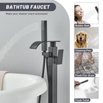 Topika Freestanding Taps Bath Filler Tub Shower Faucet With Hand Shower