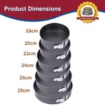 Topika - Cake Pan Set Non-Stick, 6pc Round Baking Tins with Latch