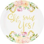 Topika-146 Piece Bridal Wedding Tableware with Paper Plates Cup Napkins Banner