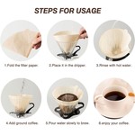 Topika V60 Pour Over Coffee Paper Filters 100Pcs Cone Coffee Filter Papers