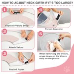 Topika Recovery Cone Dog Collar, Pink Cone for Dogs, Inflatable Alternative