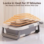 Topika Foldable Baby Bathtub with Thermometer & Cushion for 0-36 Monthes
