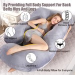 Topika Pregnancy Pillows for Sleeping U-Shaped Full Body Pillow with Cover