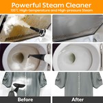 Topika Handheld Steam Cleaner for Home, Carpet, and Car - 12pcs Accessories