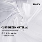 Topika - Clear Heavy Duty PVC Backpack with Reinforced Straps, Multi-Pocket