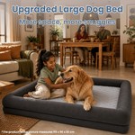 Topika Waterproof Orthopedic Pet Sofa Bed with Removable Cover for Big Dogs
