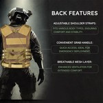 Topika Tactical Vest 600D Polyester Adjustable Training Vest Khaki