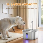TopikaPet-Stainless Steel Cats Water Dispenser Automatic Pet Water Fountain