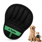 Topika Five-Finger Mitt Pet Hair Remover Glove, Reusable, Green, 1PC