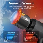 Topika - Mini Thermacool Massage Gun with Heat & Cool Therapy, Portable