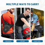 Topika Motorcycle Thigh Bag Water-Resistant Leg Pouch with Reflective Strap