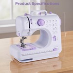 Topika 12-Stitch Mini Sewing Machine with 42pc Thread Kit for Beginners