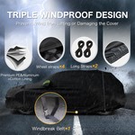 TopikaAuto 6-Layer Car Covers UV Rain Resistant Protection Waterproof SUV