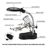 Topika Soldering Station Set, Metal Stand with LED Magnifier Helping Hands