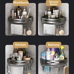TopikaHome - Corner Shower Caddy with Soap Holder for Home Decor Organizer