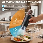 Topika-Electric Salt And Pepper Grinder Set,Rechargeable - 2 Gravity Mills