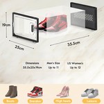 Topika Stackable Shoe Storage Boxes with Magnetic Lid & Aromatherapy Hole