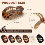 Topika - Flat Hair Clips for Women, Claw Clips for Thick & Thin Hair, 6pcs