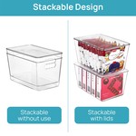 Topika 6Pcs Clear Storage Containers With Lid For Food Storage Isolate Odor