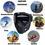 Topika - Tactical Mask, Airsoft Paintball Mask with Detachable Goggles