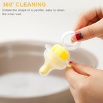 Topika Baby Bottle Brush Set, Silicone Nipple & Straw Brushes, 6 Piece