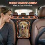 Topika Dog Car Seat Cover Hard Bottom Bone Pattern Protector