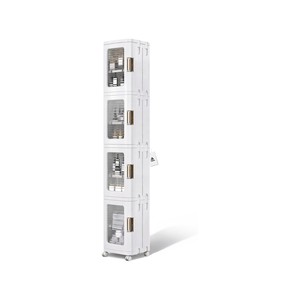 Topika Slim Bathroom Storage Cabinet, Narrow Storage Organiser With Wheels