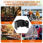 Topika Burner Gas Stove Wind Shield, Portable Folding Wind Deflector