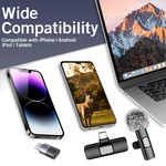 Topika Wireless Microphone for iOS & Android, with Noise Reduction & 6h