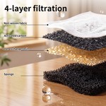Topika Cat Water Fountain Filter Replacement 8 Filters & 4 Sponges